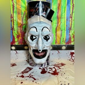 Art The Clown Tumbler With REMOVABLE 3D Head Tumbler Sleeve CUSTOM